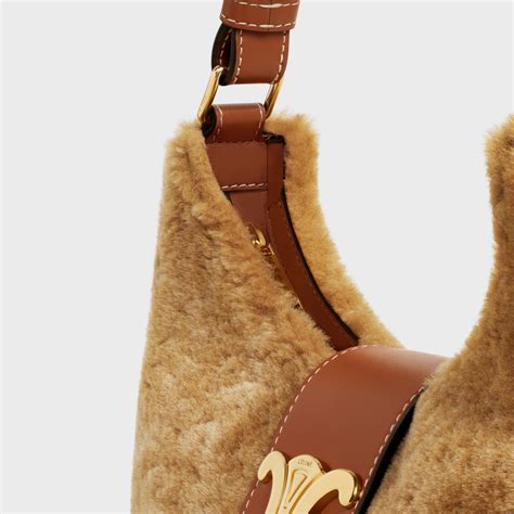 celine triomphe backpack|Celine triomphe bag shearling.